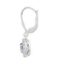 Cercei din Argint 925 ( 2.31 grame ) cu Tanzanit AAA și Topaz Alb 1.2 Carate