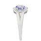 Inel din Argint 925 ( 2.3 grame ) cu Tanzanit AAA și Topaz Alb 1.17 Carate