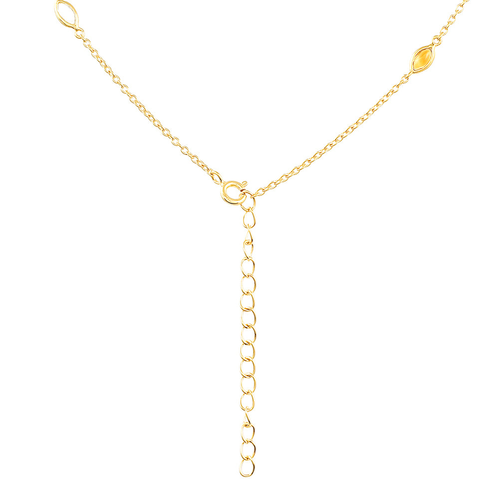 Colier din Argint 925 Placat cu Aur ( 3.36 grame ) cu Ametist și Citrin Madeira 3.59 Carate 2 