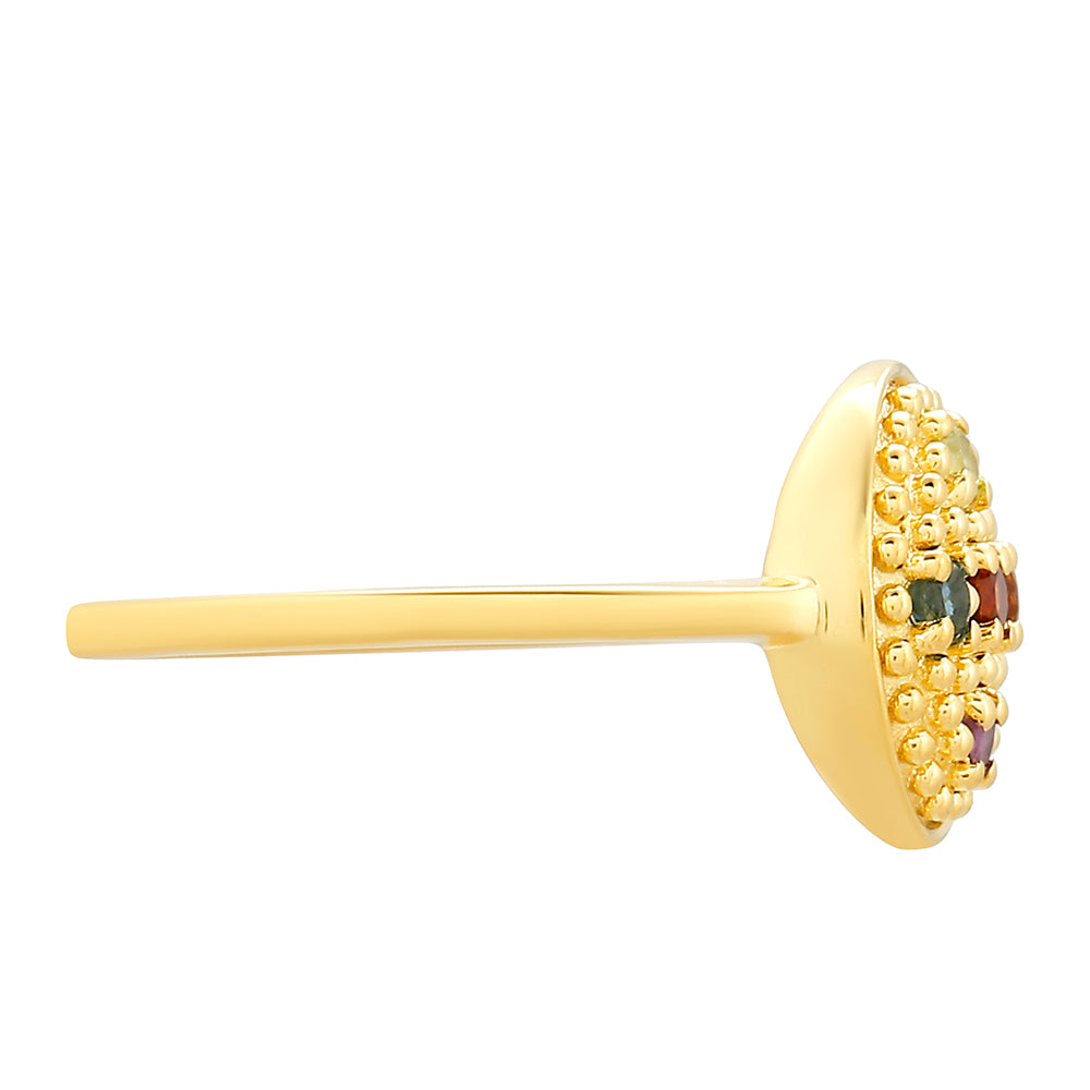 Inel din Argint 925 Placat cu Aur ( 1.77 grame ) cu Ametist și Citrin Madeira 0.2 Carate