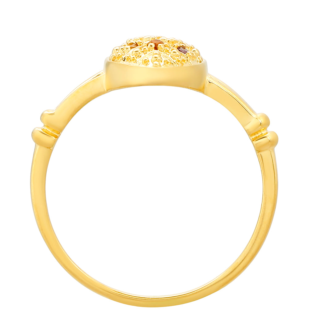 Inel din Argint 925 Placat cu Aur ( 2.21 grame ) cu Ametist și Citrin Madeira 0.06 Carate 4 