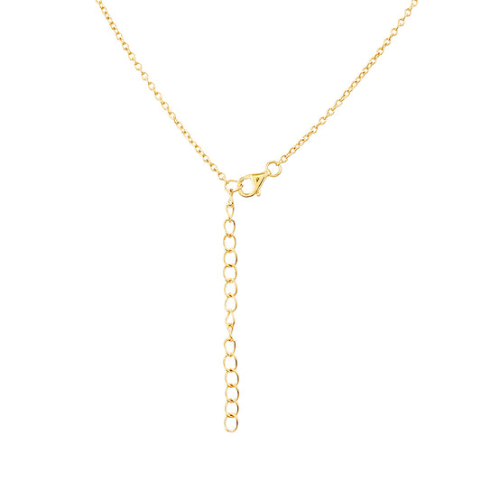 Colier din Argint 925 Placat cu Aur ( 2.7 grame ) cu Opal Albastru Etiopian Paraiba și Topaz Alb 0.18 Carate