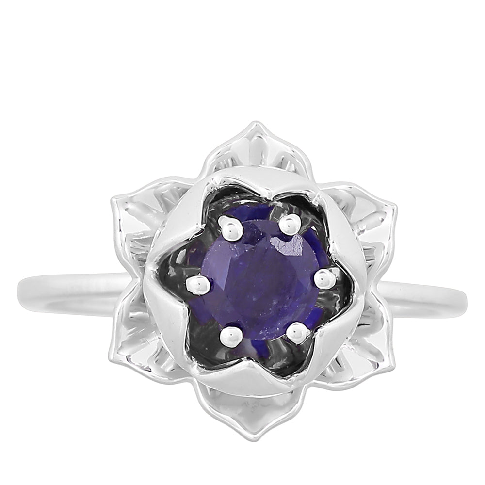 Inel din Argint 925 ( 2.87 grame ) cu Safir Thailandez 0.73 Carate 1 