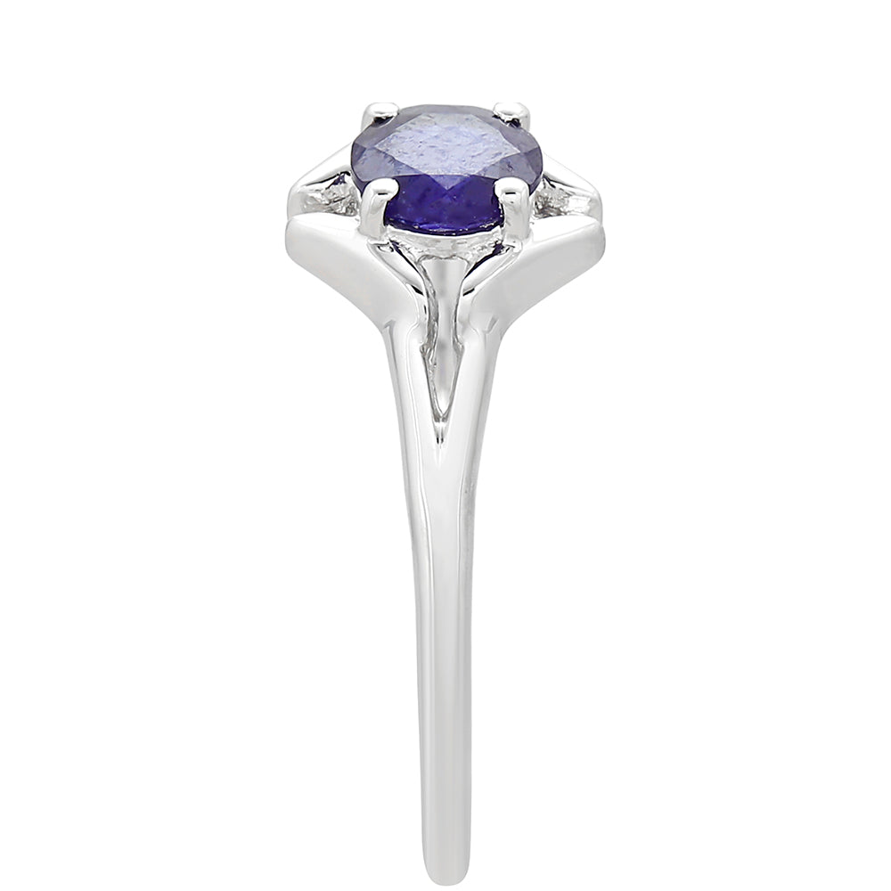 Inel din Argint 925 ( 1.7 grame ) cu Safir Thailandez 0.72 Carate 4 