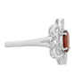 Inel din Argint 925 ( 2.69 grame ) cu Granat și Topaz Alb 1.55 Carate