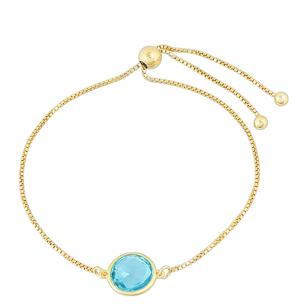 Brățară din Argint 925 Placat cu Aur ( 2.57 grame ) cu Cuarț Paraiba 3.63 Carate