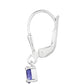 Cercei din Argint 925 ( 1.06 grame ) cu Safir Thailandez 0.74 Carate