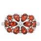 Inel din Argint 925 ( 2.55 grame ) cu Granat și Topaz Alb 2.64 Carate