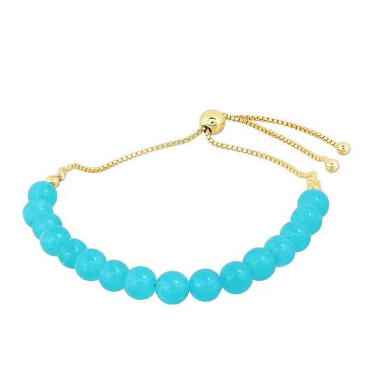 Brățară din Argint 925 Placat cu Aur ( 1.35 grame ) cu Cuarț Paraiba 28.08 Carate