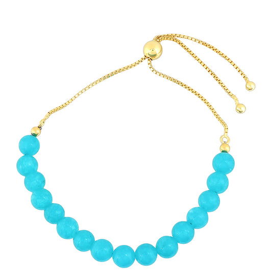 Brățară din Argint 925 Placat cu Aur ( 1.35 grame ) cu Cuarț Paraiba 28.08 Carate