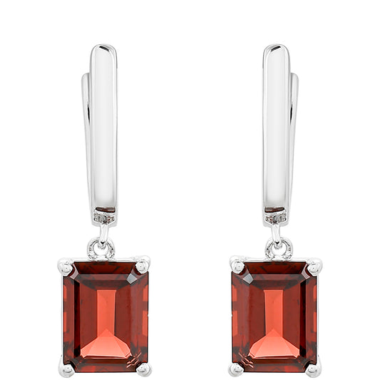 Cercei din Argint 925 ( 2.27 grame ) cu Granat 3.93 Carate