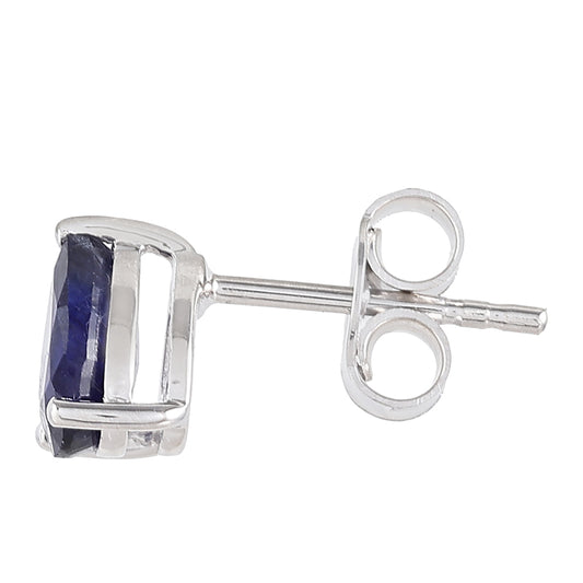 Cercei din Argint 925 ( 1.08 grame ) cu Safir Thailandez 2.08 Carate