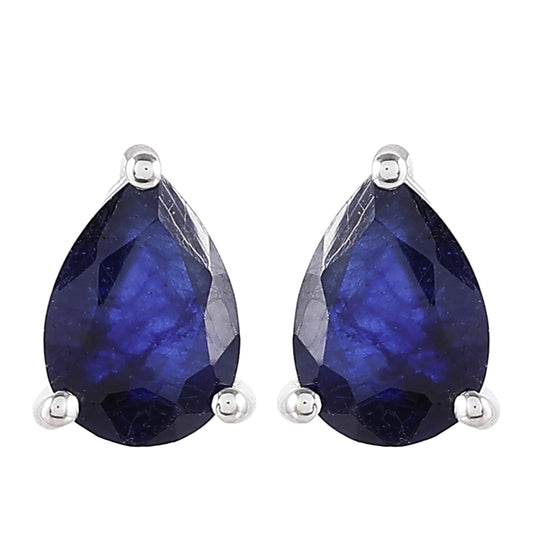 Cercei din Argint 925 ( 1.08 grame ) cu Safir Thailandez 2.08 Carate