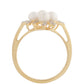 Inel din Argint 925 Placat cu Aur ( 2.57 grame ) cu Perlă de Cultură și Topaz Alb 1.44 Carate