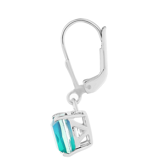 Cercei din Argint 925 ( 1.8 grame ) cu Cuarț Păun 4.95 Carate