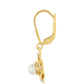 Cercei din Argint 925 Placat cu Aur ( 3.93 grame ) cu Perlă de Cultură și Topaz Alb 1.18 Carate