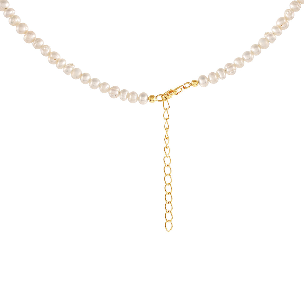 Set din Argint 925 Placat cu Aur ( 4.21 grame ) cu Perlă de Cultură 106.15 Carate ( Colier+Cercei )