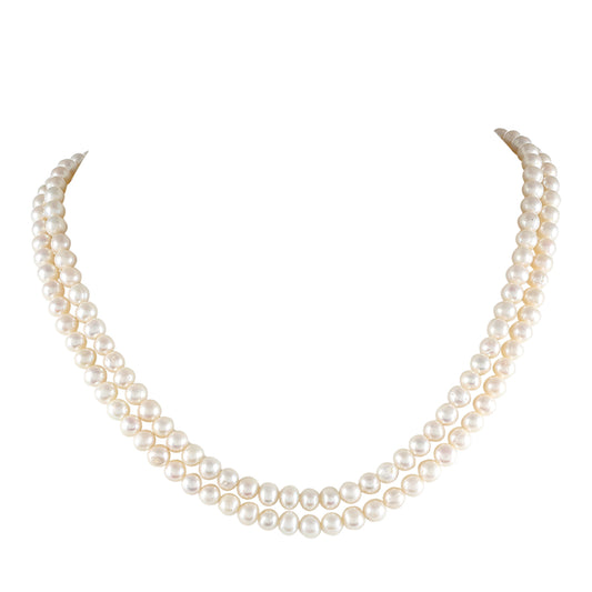 Colier din Argint 925 Placat cu Aur ( 0.06 grame ) cu Perlă de Cultură 235.4 Carate