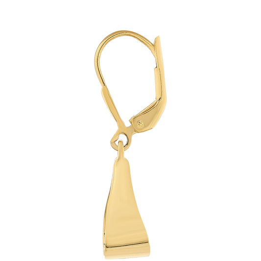 Cercei din Argint 925 Placat cu Aur ( 2.49 grame ) cu Perlă de Cultură 0.64 Carate