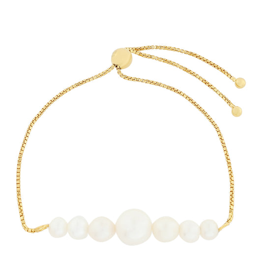 Brățară din Argint 925 Placat cu Aur ( 1.92 grame ) cu Perlă de Cultură 16.52 Carate