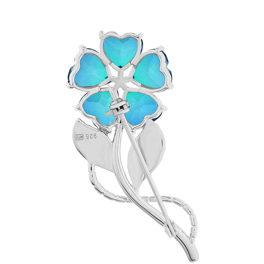 Broşă din Argint 925 ( 5.77 grame ) cu Cuarț Păun 10.21 Carate