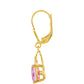 Cercei din Argint 925 Placat cu Aur ( 2.05 grame ) cu Tanzanit și Topaz Mistic Roz 4.54 Carate