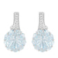 Cercei din Argint 925 ( 2.41 grame ) cu Topaz Albastru ca Cerul și Zircon Natural 10.72 Carate