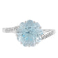 Inel din Argint 925 ( 2.42 grame ) cu Topaz Albastru ca Cerul și Zircon Natural 4.95 Carate