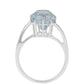Inel din Argint 925 ( 2.42 grame ) cu Topaz Albastru ca Cerul și Zircon Natural 4.95 Carate