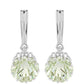 Cercei din Argint 925 ( 2.74 grame ) cu Ametist Verde 7.08 Carate