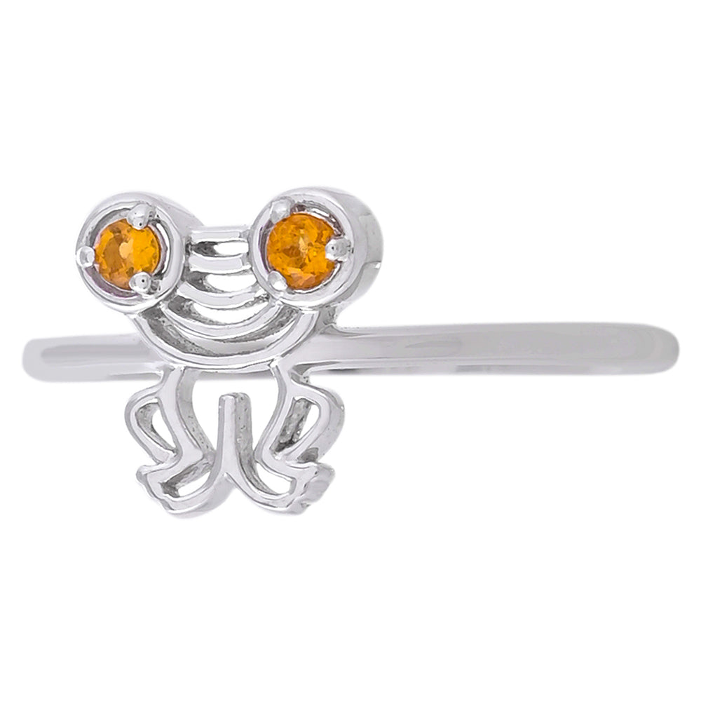 Inel din Argint 925 ( 1.56 grame ) cu Citrin 0.07 Carate 4 