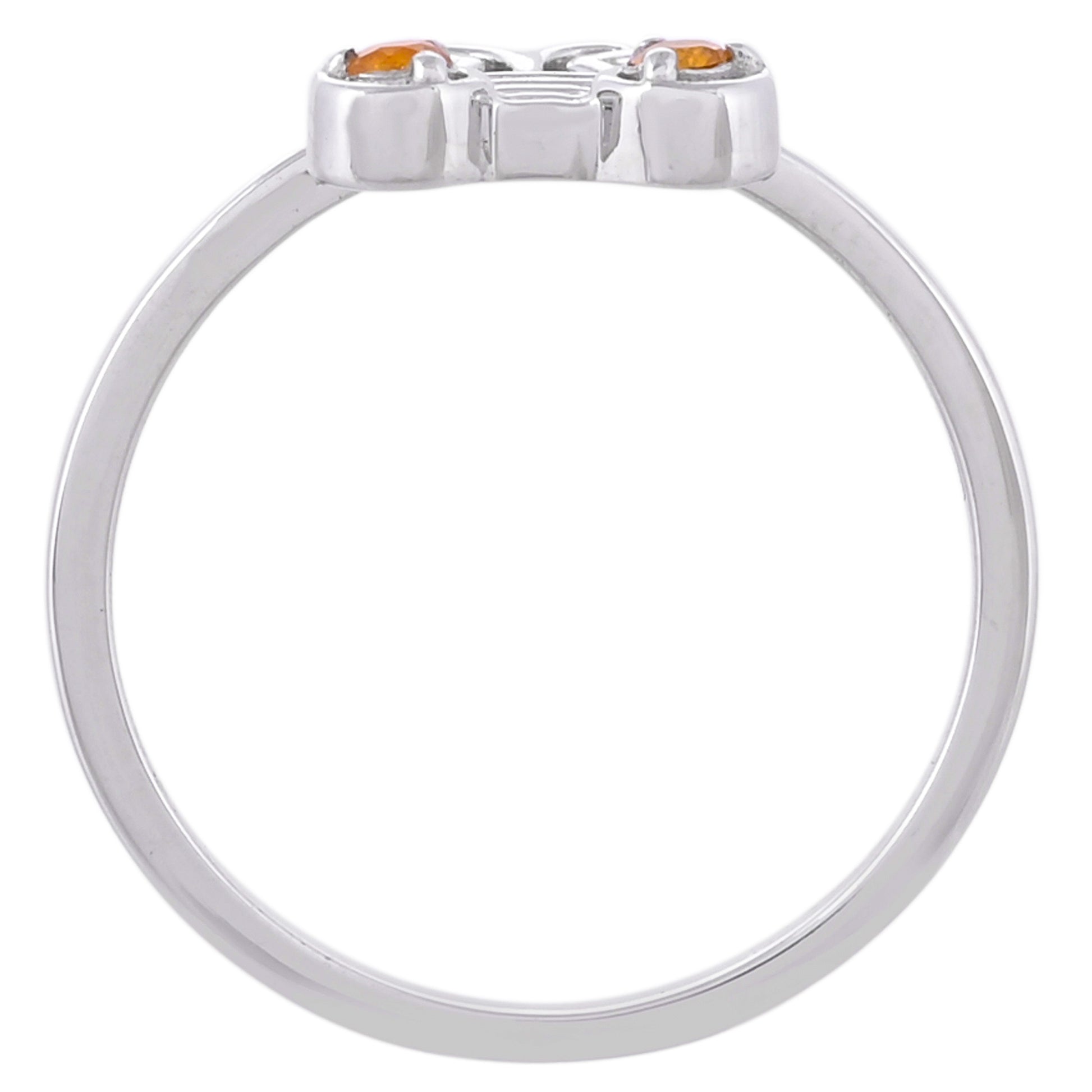 Inel din Argint 925 ( 1.56 grame ) cu Citrin 0.07 Carate 3 