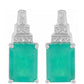 Cercei din Argint 925 ( 2.14 grame ) cu Smarald Brazilian și Topaz Alb 3.41 Carate