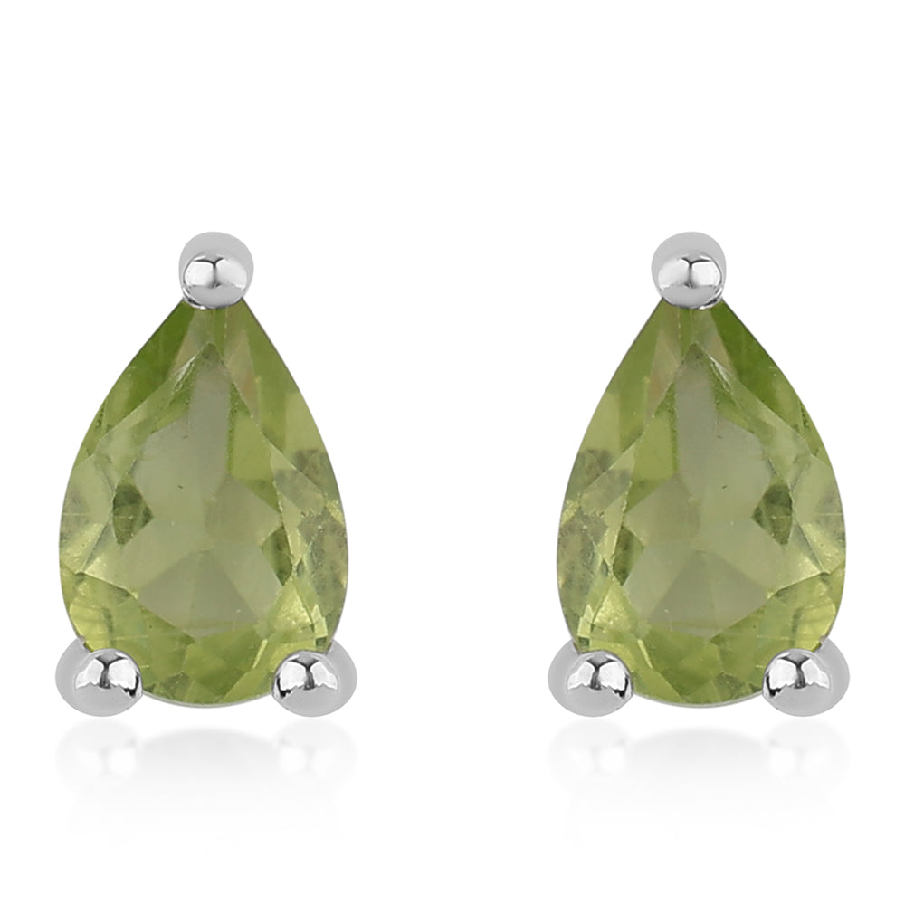 Cercei din Argint 925 ( 0.84 grame ) cu Peridot 0.87 Carate