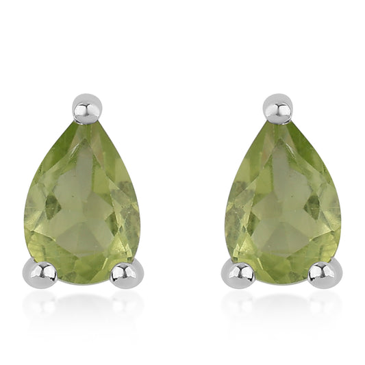 Cercei din Argint 925 ( 0.84 grame ) cu Peridot 0.87 Carate