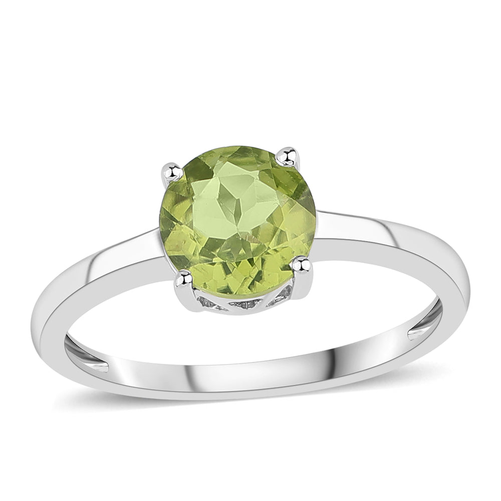 Inel din Argint 925 ( -2.41 grame ) cu Peridot 25.21 Carate 1 