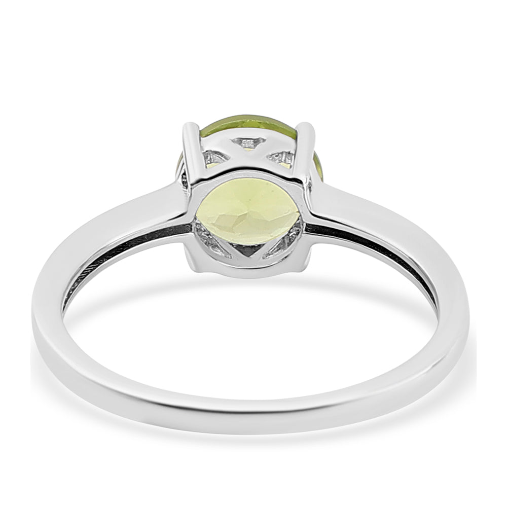 Inel din Argint 925 ( -2.41 grame ) cu Peridot 25.21 Carate