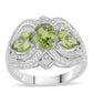 Inel din Argint 925 ( 5.24 grame ) cu Peridot 4.06 Carate