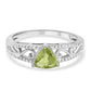 Inel din Argint 925 ( 2.65 grame ) cu Peridot și Topaz Alb 1.32 Carate