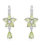 Cercei din Argint 925 ( 4.11 grame ) cu Peridot și Topaz Alb 2.9 Carate