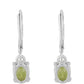 Cercei din Argint 925 ( 1.84 grame ) cu Peridot și Topaz Alb 2.8 Carate