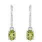 Cercei din Argint 925 ( 1.84 grame ) cu Peridot și Topaz Alb 2.8 Carate