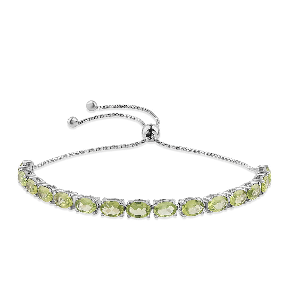 Brățară din Argint 925 ( 5.9 grame ) cu Peridot 3.84 Carate