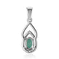 Pandantiv din Argint 925 ( 1.01 grame ) cu Smarald Brazilian și Topaz Alb 0.53 Carate