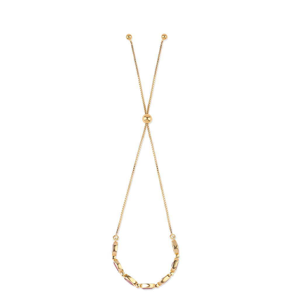 Brățară din Argint 925 Placat cu Aur ( 4.21 grame ) cu Rubin Mozambic 4.76 Carate 3 