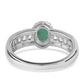 Inel din Argint 925 ( 3.29 grame ) cu Smarald Brazilian și Topaz Alb 1.01 Carate