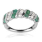 Inel din Argint 925 ( 3.27 grame ) cu Smarald Brazilian și Topaz Alb 1.26 Carate