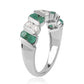 Inel din Argint 925 ( 3.27 grame ) cu Smarald Brazilian și Topaz Alb 1.26 Carate
