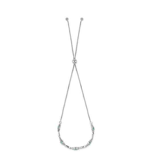 Brățară din Argint 925 ( 3.69 grame ) cu Smarald Brazilian și Topaz Alb 0.95 Carate