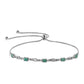 Brățară din Argint 925 ( 3.69 grame ) cu Smarald Brazilian și Topaz Alb 0.95 Carate